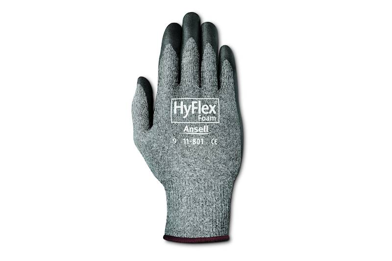 Ansell Hyflex Gloves Black Coated Palm Series Ans1180110