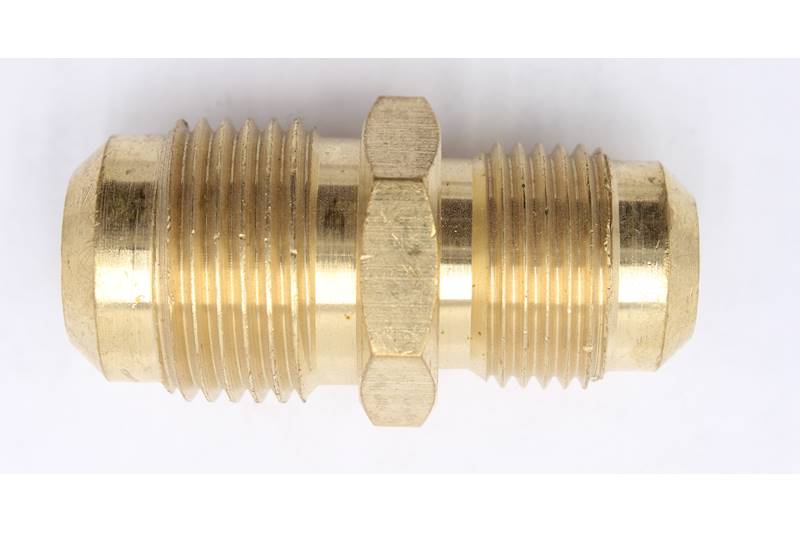 Generic Brass Union Fitting 45 Deg Flare 3/16 Tube Lot of 10 DISCOLORED  USED - Industrial Automation Canada