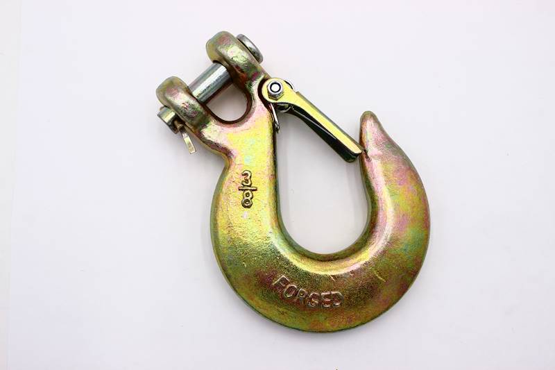 Clevis Hook 3/8 Zinc Plated with Spring Loaded Clasp for Tr