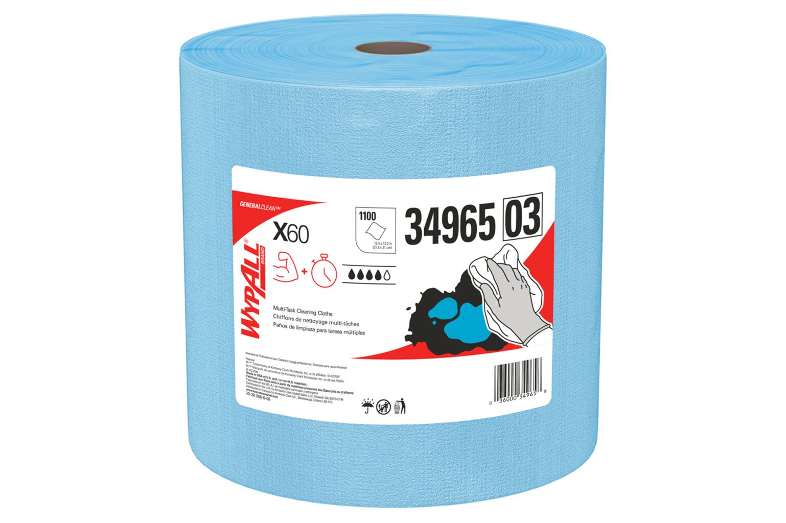 Kimberly Clark Wypall® Generalclean™ Multi-Task Cloths, Blue