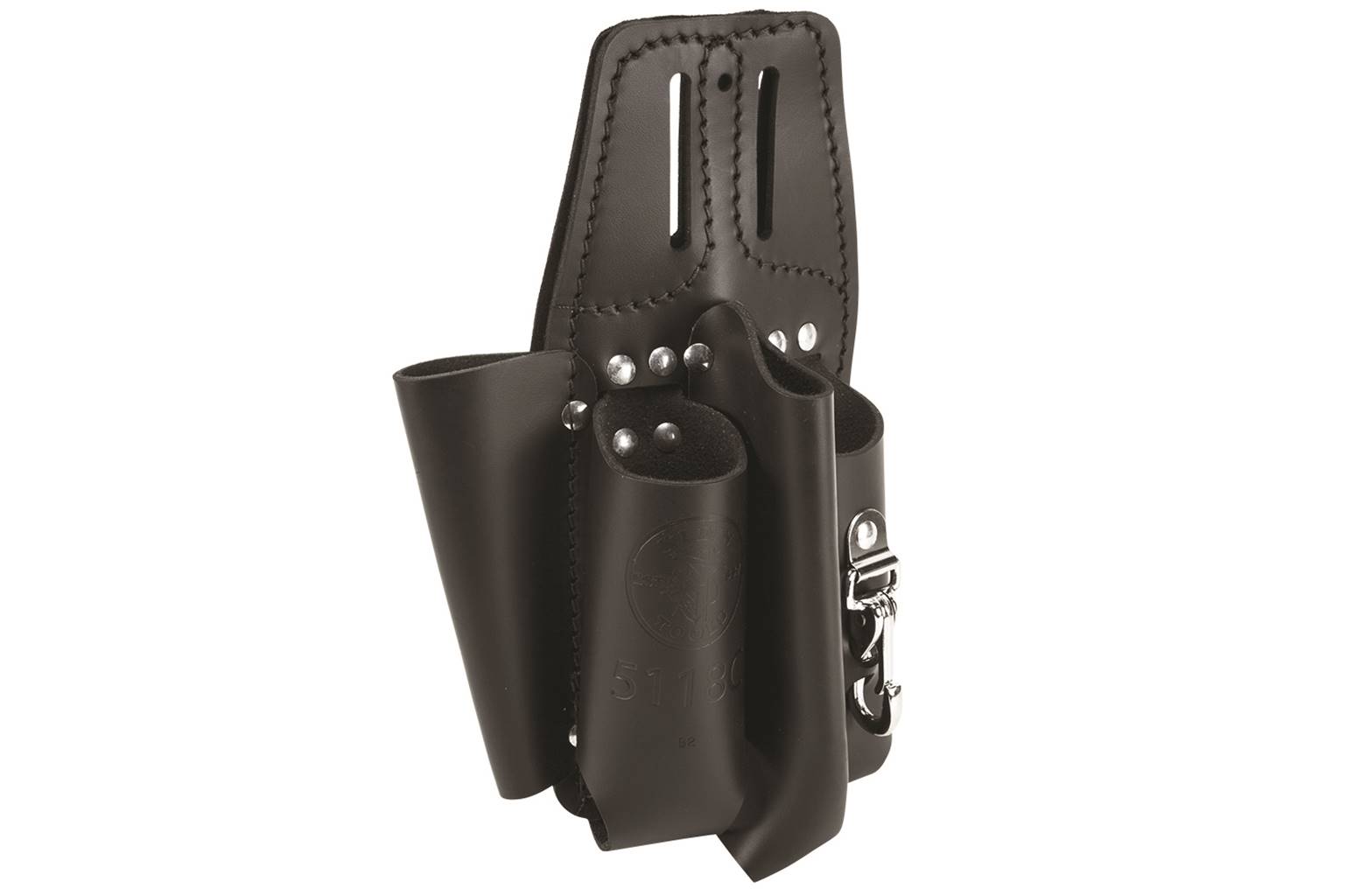 black leather tool pouch