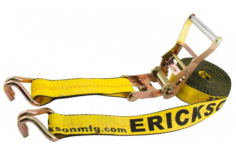 Erickson Big Hook Ratchet Tie-Down Straps w/ Swivel Hooks PREOWNED MINT