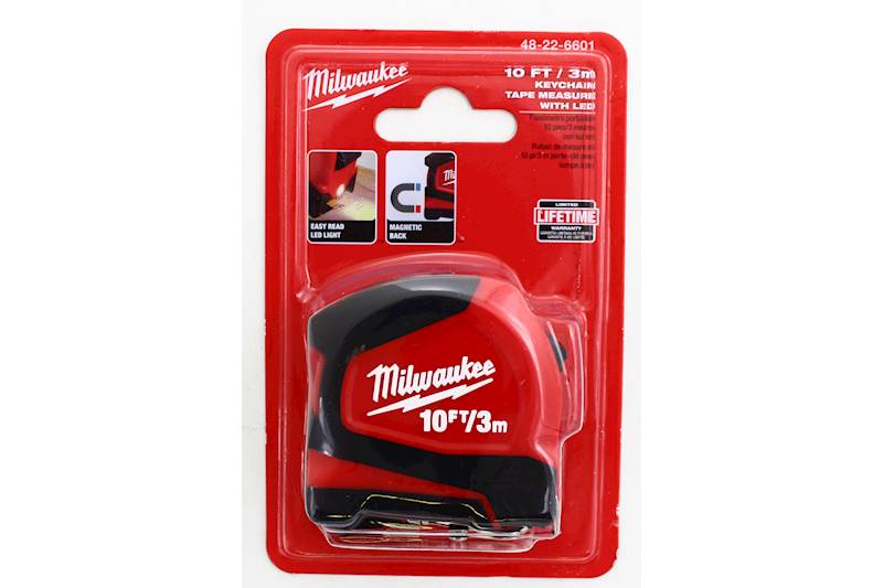 Milwaukee 48-22-6601 10ft/3m Keychain Tape with LED