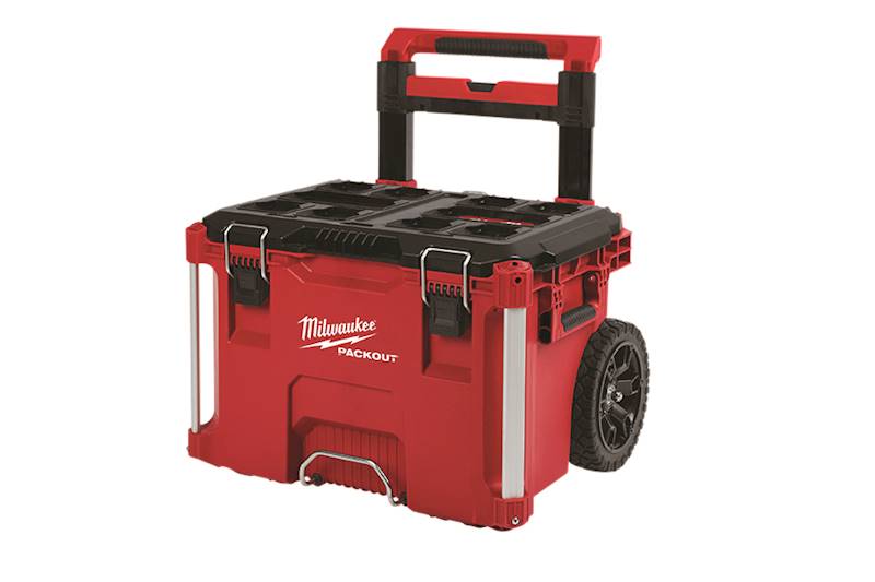 Valley Red Metal Tool Box w/ Handle and Tray 22 1/2 x 8 1/2 x 9