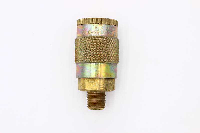 . PWMall-24.0100-Brass Top Mount Pressure Gauge Quick  Disconnect Fitting